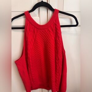 Red Cable Knit